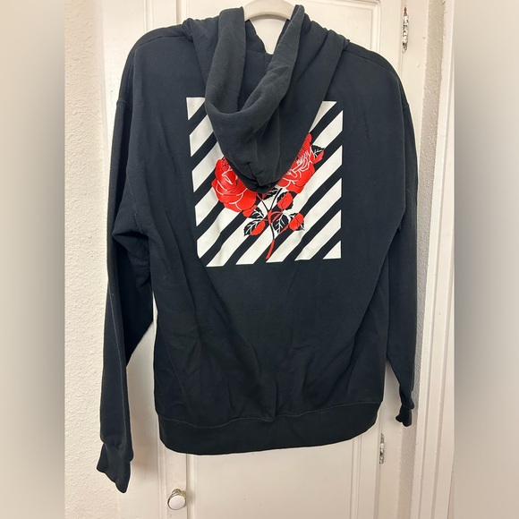 Mens Hoodie Medium Artist Union Roses - Picture 6 of 10